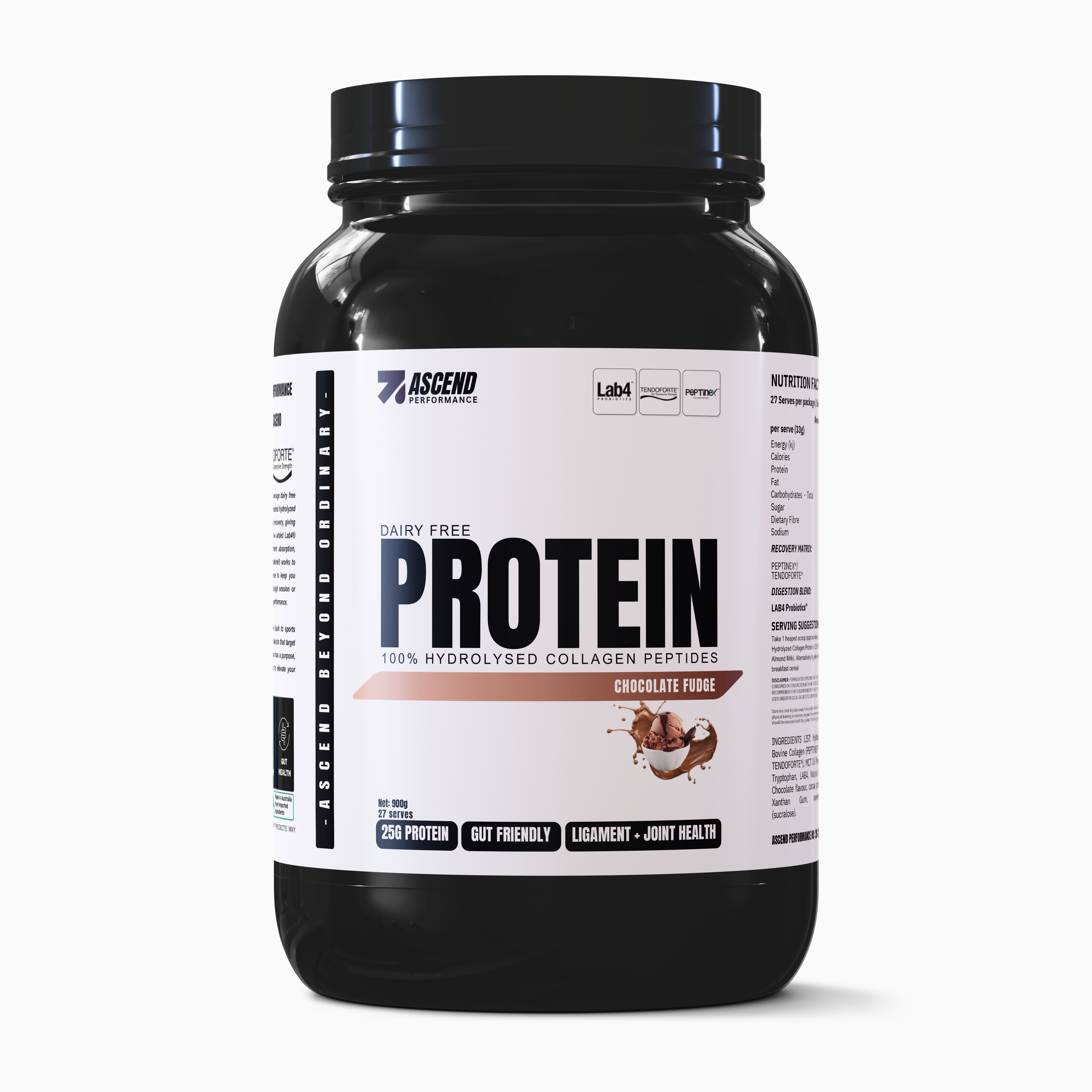 Ascend Hydrolysed Collagen Protein - Chocolate